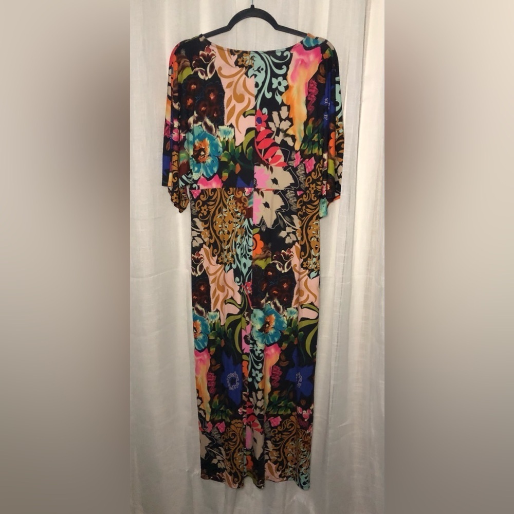 Floral Multicolor Maxi Dress Large - Picture 15 of 16